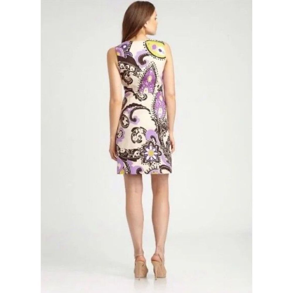 Kate Spade Keiran Dress Hydrangea Moroccan Paisley Cotton Sheath Women’s Size 2 - Picture 3 of 16